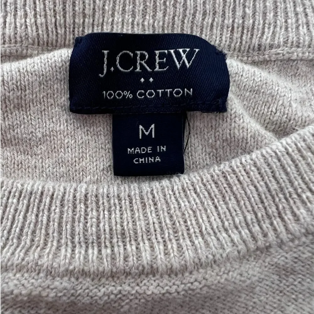 J.Crew Beige Crew Neck Pull Over Sweater- M